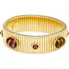 Gas Bijoux Strada Cabochon Stretch Bracelet In Gold