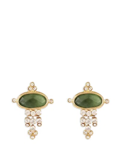Gas Bijoux Tiki Serpentine-embellished Earrings In Green