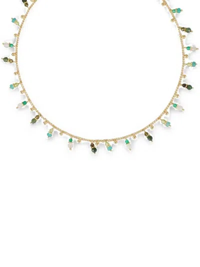 Gas Bijoux Turquoise-embellished Necklace In Gold
