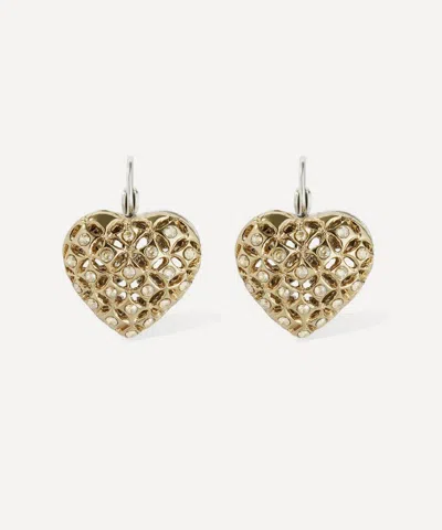 Gas Bijoux Two-tone Coracao Drop Earrings In Gold