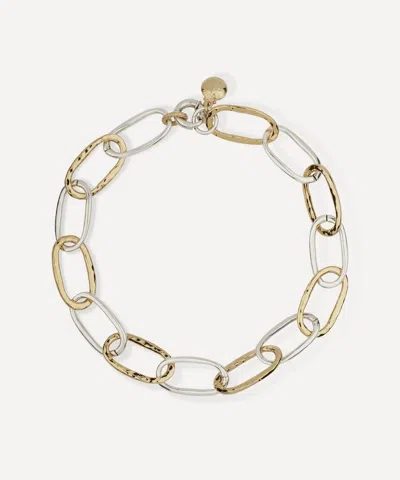 Gas Bijoux Two-tone Large Oval Link Chain Necklace In Gold