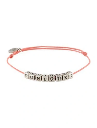 Pre-owned Gas Bijoux Unique Cord Bracelet, 6.5" In Pink