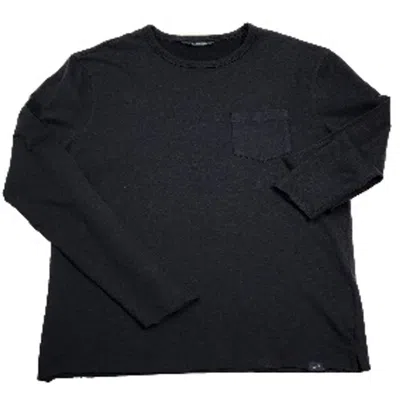 Gas Black Cotton Long Sleeve T-shirt In Blue