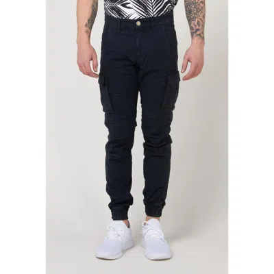 Gas Blue Cotton Cargo Pants