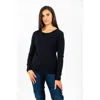 Gas Blue Cotton Long Sleeve T-shirt In Black