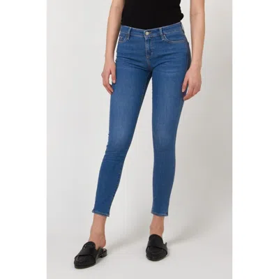 Gas Blue Cotton Skinny Jeans
