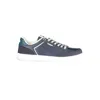 Gas Blue Polyester Athletic Sneakers In Blue
