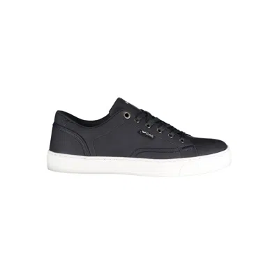 Gas Blue Polyester Sneaker In Black