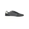 Gas Blue Polyester Sneaker In Black