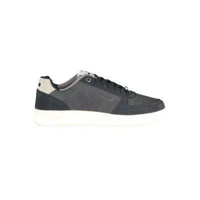 Gas Blue Polyester Sneaker In Black