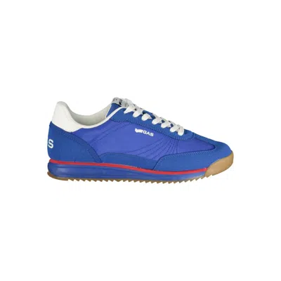 Gas Blue Polyurethane Men Sneaker
