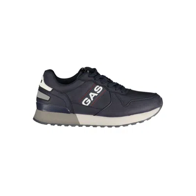 Gas Blue Polyurethane Men's Sneaker In Black