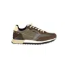 Gas Brown Polyester Sneaker In Green