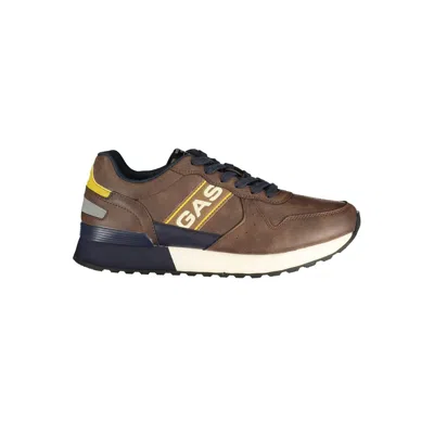 Gas Brown Polyurethane Men's Sneaker In Multi