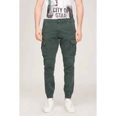 Gas Green Cotton Cargo Pants