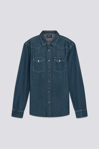 Gas Jeans Shirts Man  151495 011000 Kant 14mm In Blue