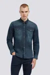 Gas Jeans Shirts Man  151495 Kant New 09md In Blue