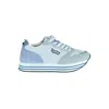 Gas Blue Polyester Sneaker In Blue