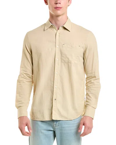 Gas Linen-blend Shirt In Neutral