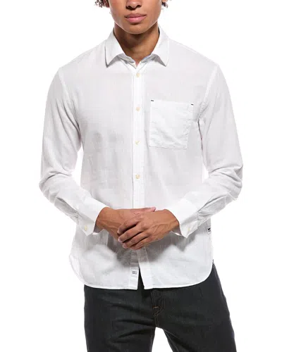 Gas Linen-blend Shirt In White