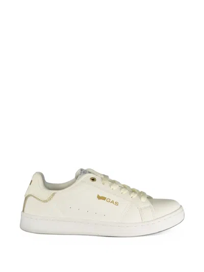 Gas Logo-print Lace-up Sneakers In White