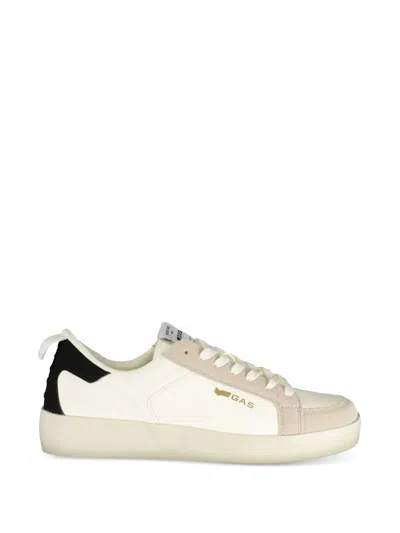 Gas Logo-print Panelled Sneakers In White