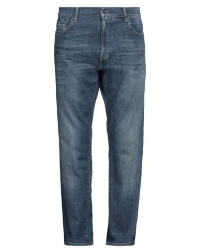 Gas Man Jeans Blue Size 34w-34l Cotton, Elastane