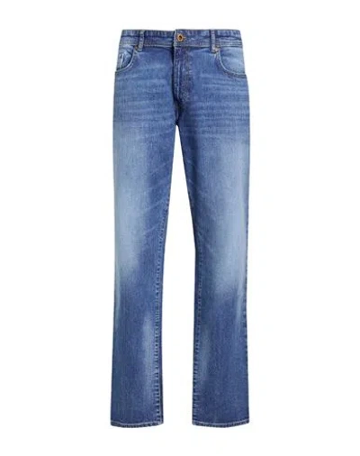 Gas Man Jeans Blue Size 40w-34l Cotton, Elastane