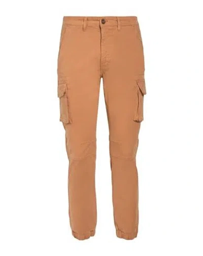 Gas Man Pants Camel Size Xxs Cotton, Elastane In Neutral