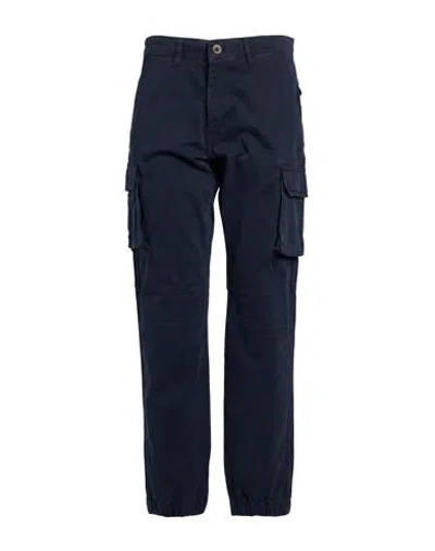 Gas Man Pants Navy Size Xs Cotton, Elastane In Blue