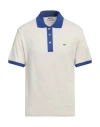 Gas Man Polo Shirt Cream Size L Cotton, Elastane In White
