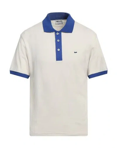 Gas Man Polo Shirt Cream Size L Cotton, Elastane In White