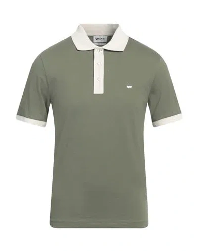 Gas Man Polo Shirt Military Green Size S Cotton, Elastane