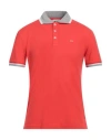 Gas Man Polo Shirt Red Size Xl Cotton, Elastane