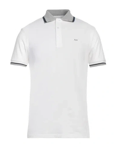 Gas Man Polo Shirt White Size S Cotton, Elastane In White