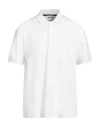 Gas Man Polo Shirt White Size Xxl Cotton, Elastane