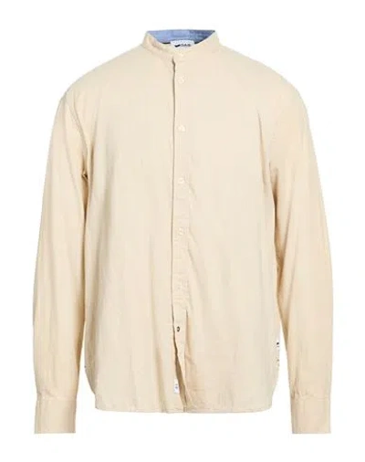 Gas Man Shirt Beige Size Xxl Cotton, Linen In Neutral