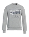 Gas Man Sweatshirt Light Grey Size M Cotton, Elastane In Grey