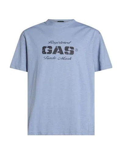 Gas Man T-shirt Light Blue Size Xl Cotton