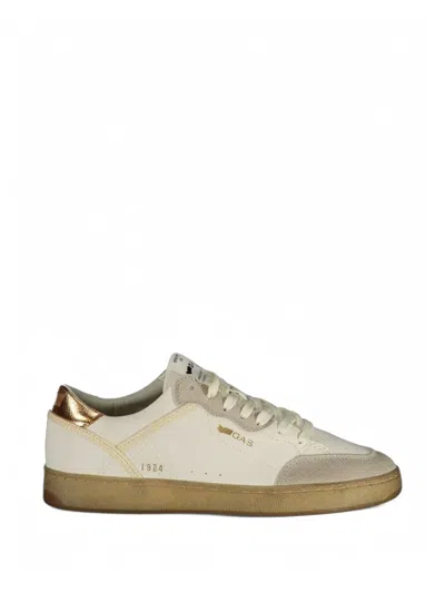 Gas Metallic-effect Logo-print Sneakers In Neutral