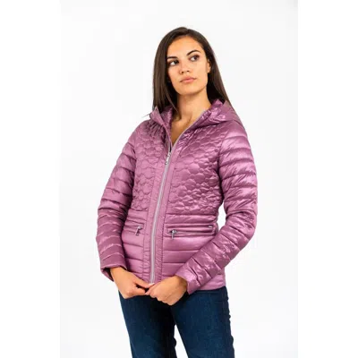 Gas Pink Polyester Parka In Purple