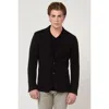 Gas Black Polyester Blazer In Black