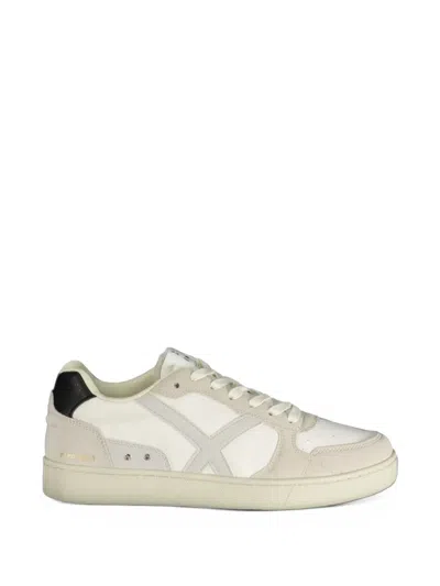 Gas Pyro Mix Panelled Low-top Sneakers In White