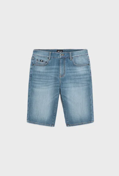 Gas Shorts In Denim Man Blue Light