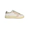 Gas White Polyester Athletic Sneakers In White