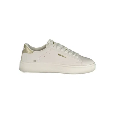 Gas White Polyester Athletic Sneakers In Neutral