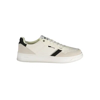 Gas White Polyester Athletic Sneakers In Neutral