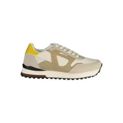 Gas White Polyester Athletic Sneakers In Neutral