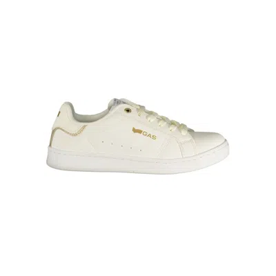 Gas White Polyester Athletic Sneakers In Neutral
