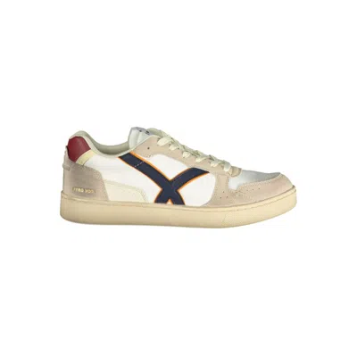 Gas White Polyester Athletic Sneakers In Multi